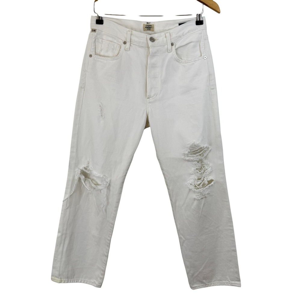 Citizens of Humanity Emery High Rise Relaxed Crop MOONSTONE Distressed Jeans 25 - Picture 3 of 15